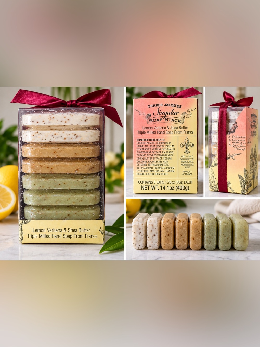 Trader Jacques’ Singular Soap Stack – Lemon Verbena & Shea Butter
